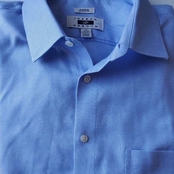 Joseph Abboud Twill Dress Shirt, Blue - Picture 1 of 4